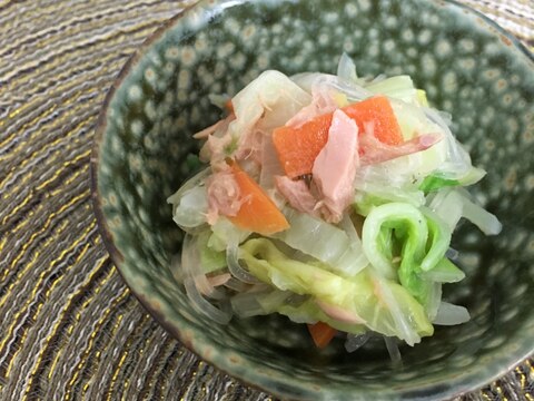 白菜大量消費に！白菜と春雨のコク旨さっぱりサラダ